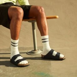 Birkenstock Arizona Soft Footbed Sandal - Men's -Vans Outlet Shoes Store BKBIRFLO D17