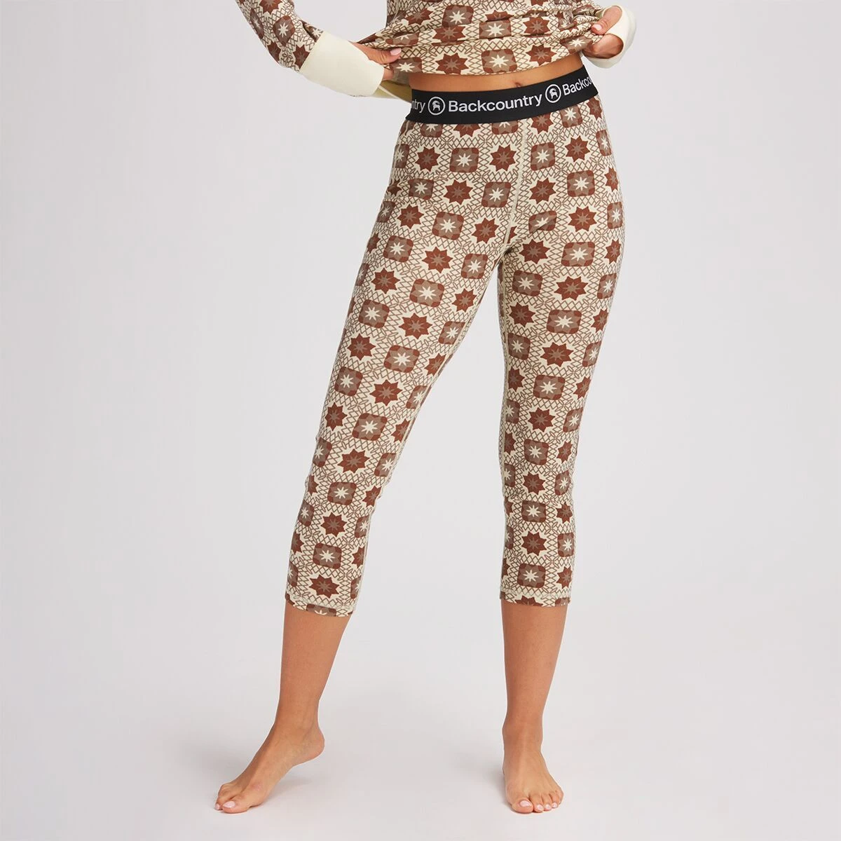 Spruces Mid-Weight Merino 3/4 Printed Bottom - Women's 6 Spruces Mid-Weight Merino 3/4 Printed Bottom - Women's - Image 6