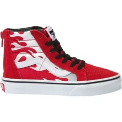 Vans Ferocious Flame Sk8-Hi Zip Shoe - Kids' -Vans Outlet Shoes Store FEFLRAREBL 1