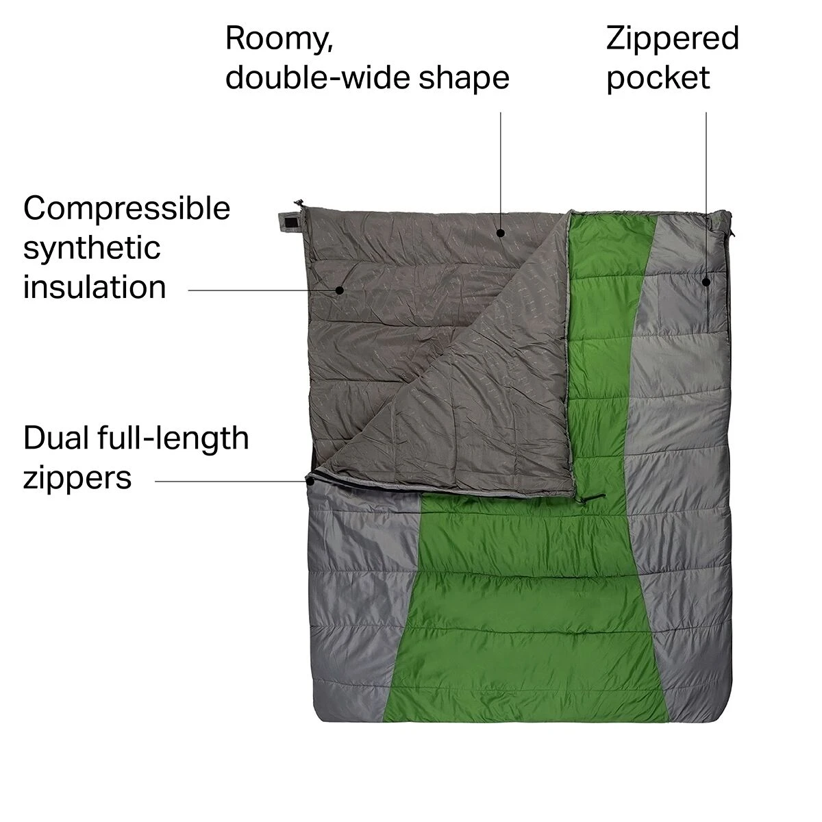 Alps Mountaineering Double Wide Sleeping Bag: 20F Synthetic 1 Alps Mountaineering Double Wide Sleeping Bag: 20F Synthetic