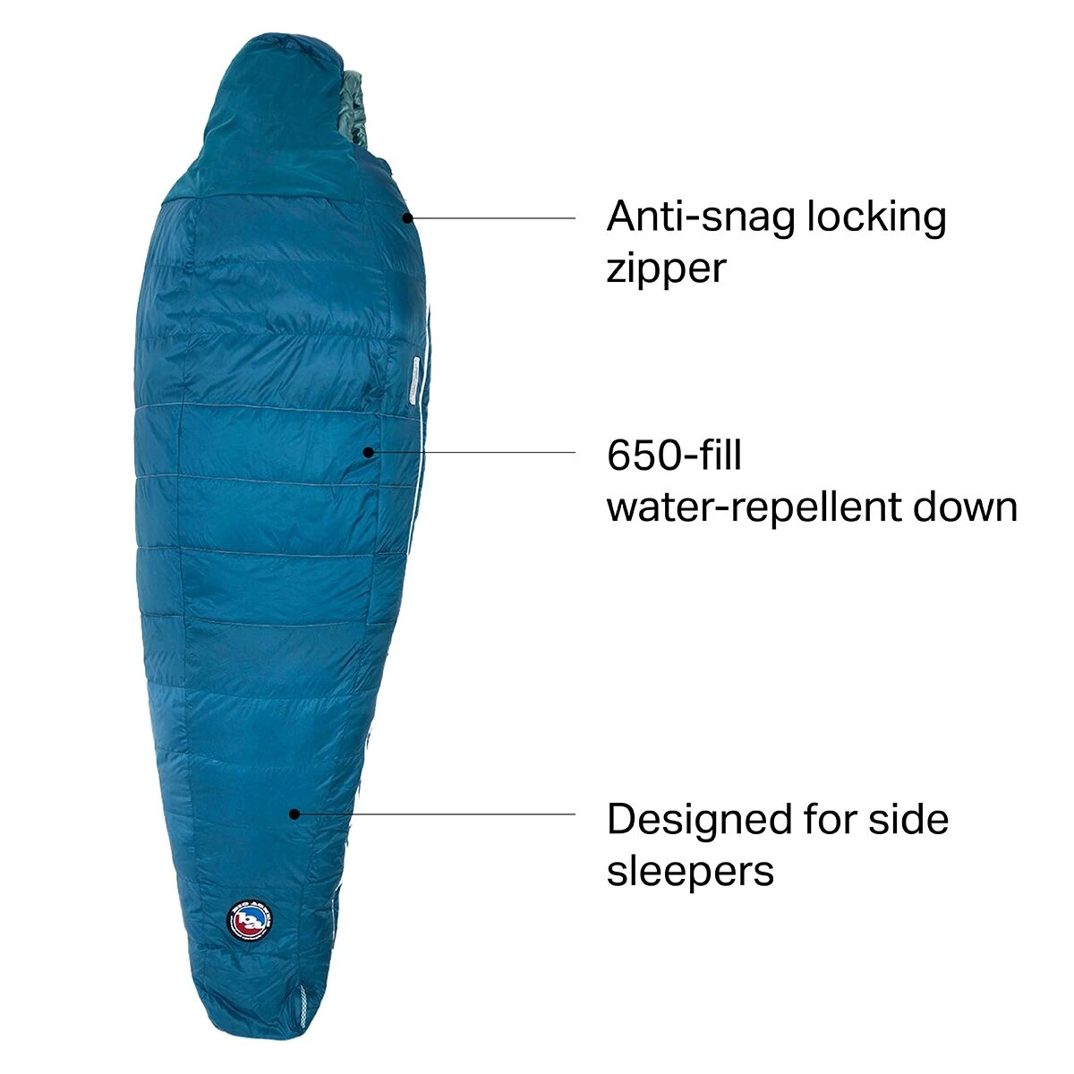 Big Agnes Sidewinder SL Sleeping Bag: 20F Down - Women's 4 Big Agnes Sidewinder SL Sleeping Bag: 20F Down - Women's - Image 4
