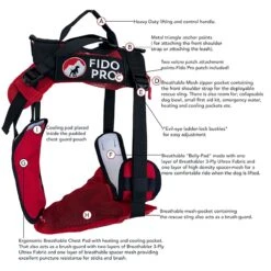 Panza Harness + Deployable Emergency Dog Rescue Sling -Vans Outlet Shoes Store RED D7