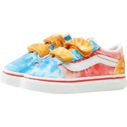 Vans Tie Dye Old Skool V Skate Shoe - Toddlers' -Vans Outlet Shoes Store TIDYBLMUTRWH D9