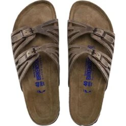Birkenstock Granada Soft Footbed Leather Narrow Sandal - Women's -Vans Outlet Shoes Store TOB D4